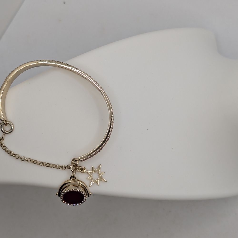 Ivanka Trump Gold and Purple Bangle‎ Bracelet - Picture 5 of 8
